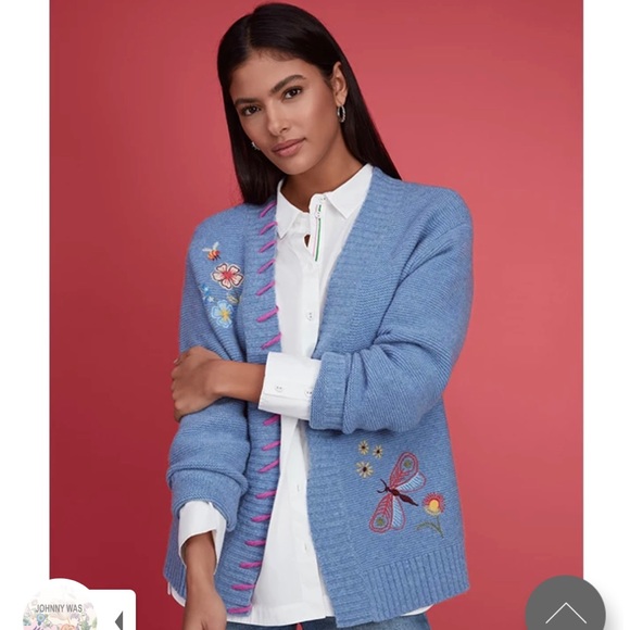 Johnny Was Elliot embroidered cardigan - Picture 7 of 7